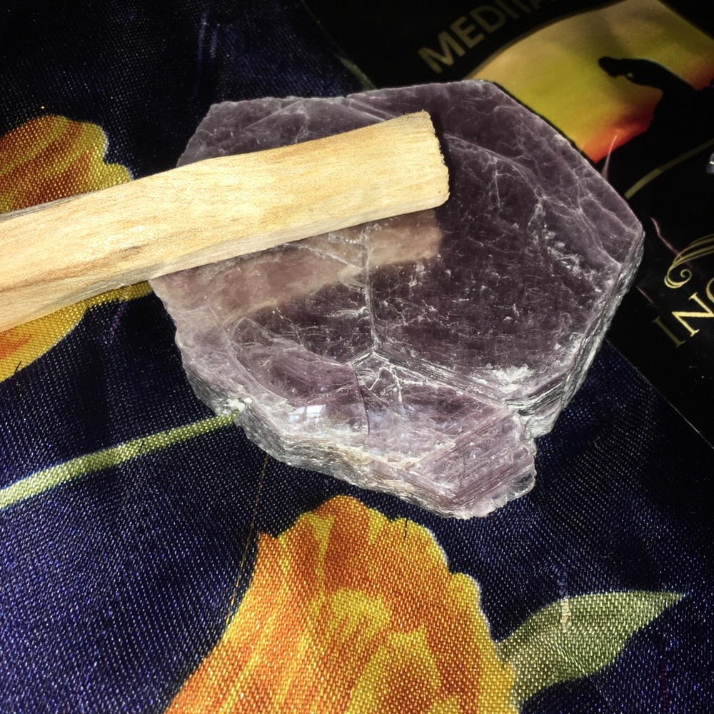 🚨SOLD🚨 Lepidolite **Mica** Crystal w/Palo Santo
